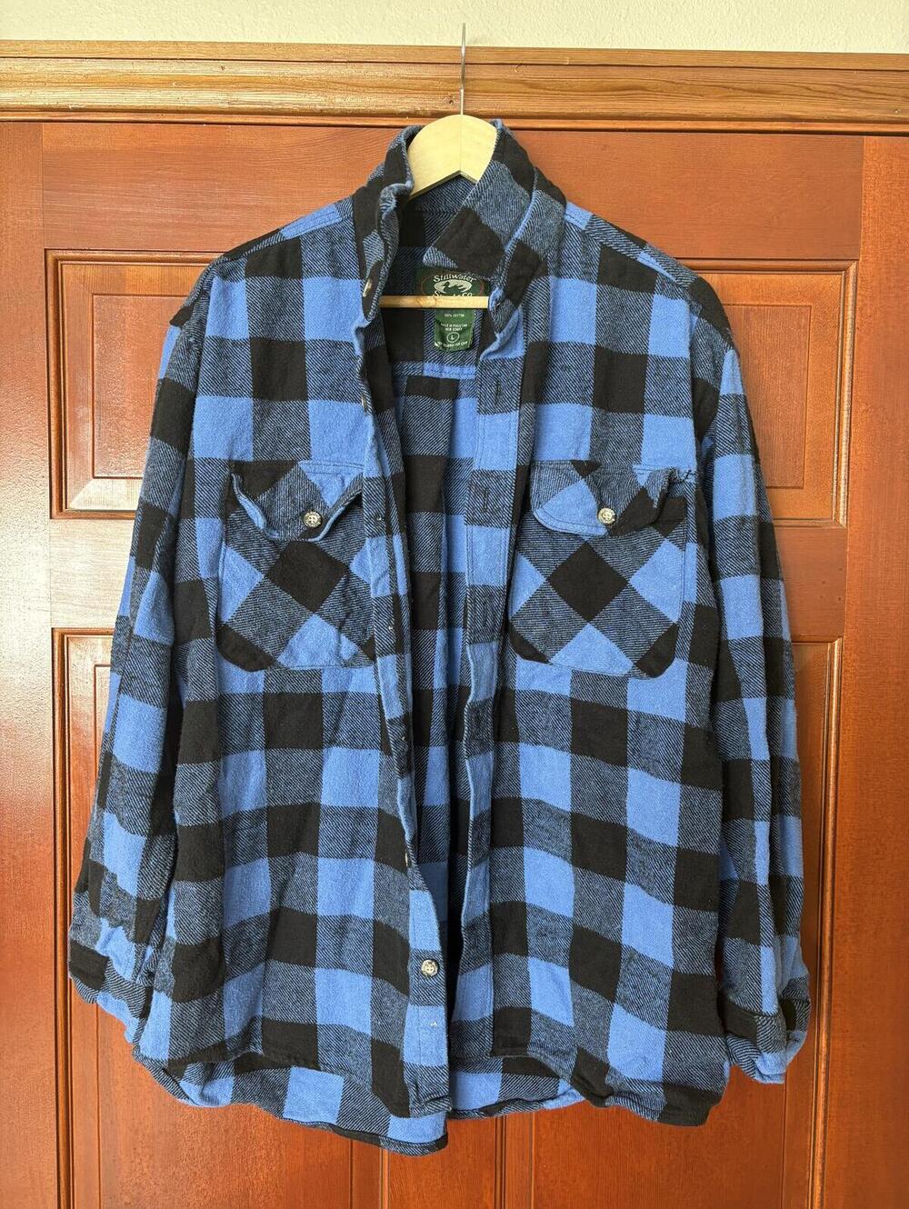 Vintage 90s Stillwater Buffalo Plaid Flannel Large
